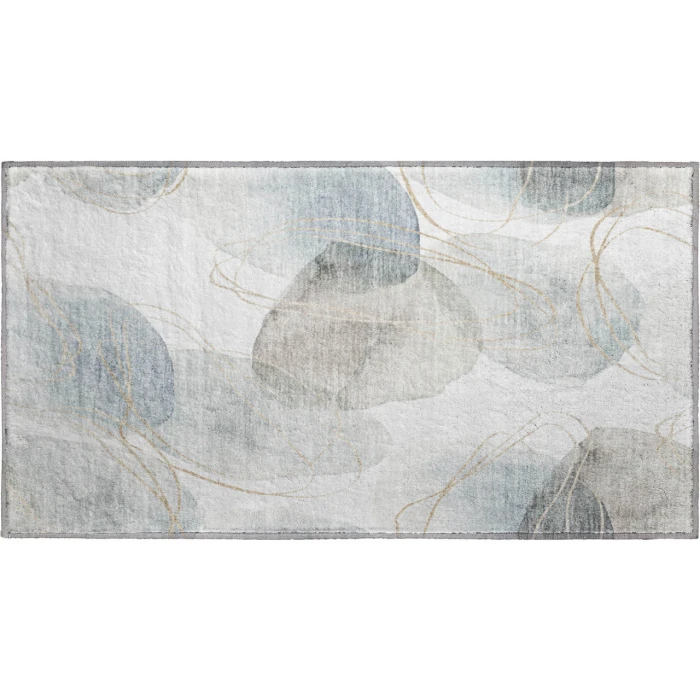 Dalyn Luxury Washable Odyssey OY15 Pearl 1'8" x 2'6" Rug