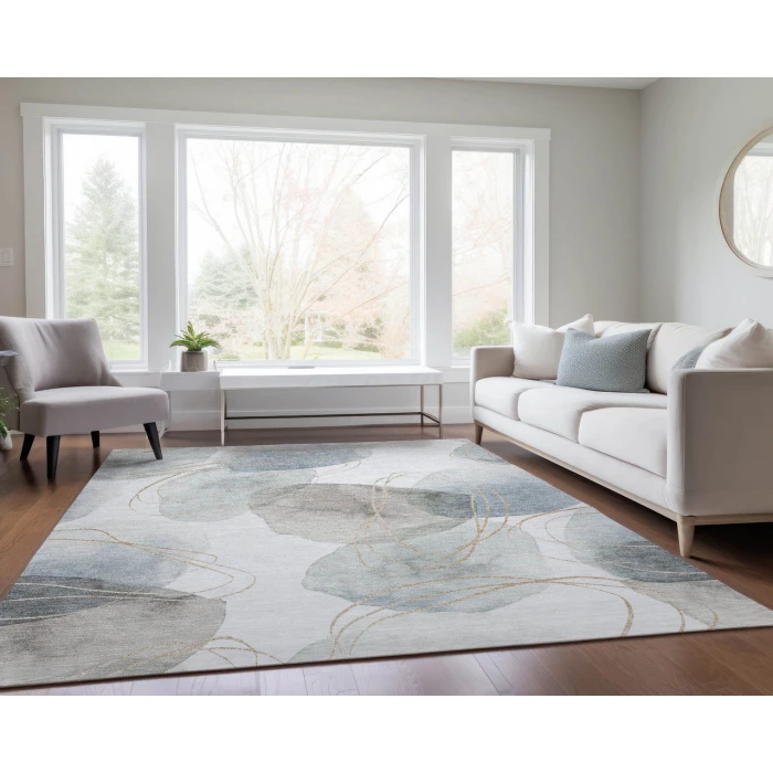 Dalyn Luxury Washable Odyssey OY15 Pearl 2'6" x 3'10" Rug
