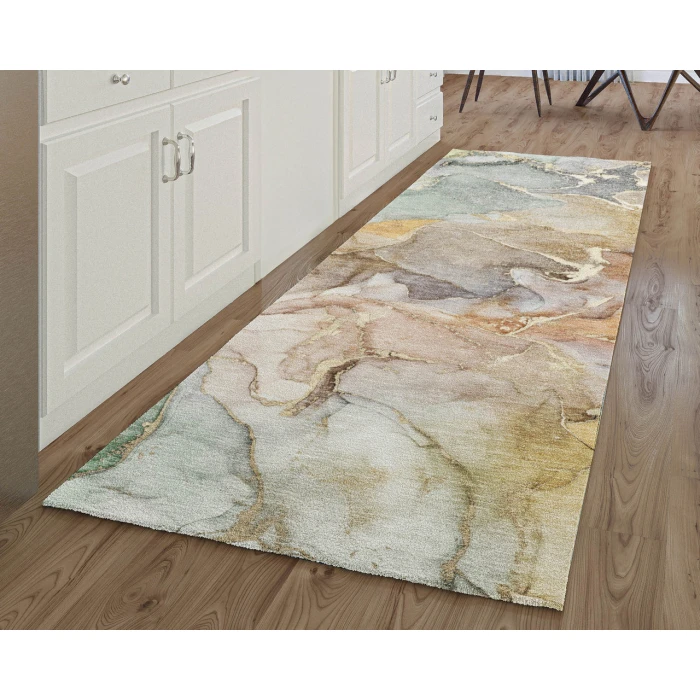 Dalyn Luxury Washable Odyssey OY1 Taupe 2'3" x 7'6" Runner Rug