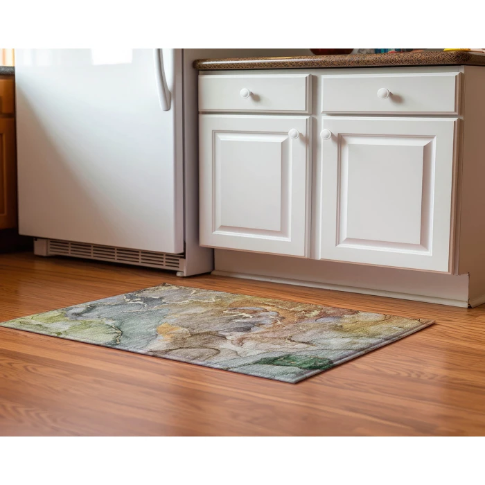 Dalyn Luxury Washable Odyssey OY1 Taupe 1'8" x 2'6" Rug