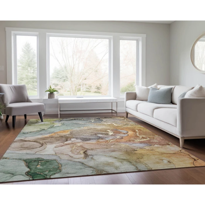 Dalyn Luxury Washable Odyssey OY1 Taupe 5' x 7'6" Rug