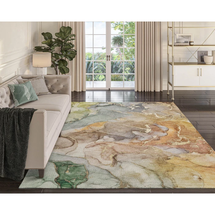 Dalyn Luxury Washable Odyssey OY1 Taupe 5' x 7'6" Rug