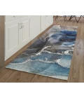 Dalyn Luxury Washable Odyssey OY3 Blue 2'3" x 7'6" Runner Rug