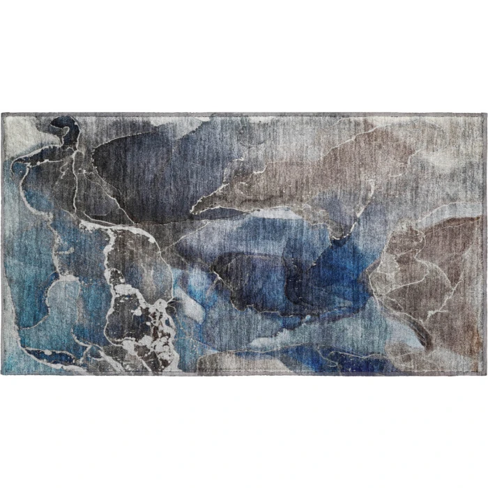 Dalyn Luxury Washable Odyssey OY3 Blue 1'8" x 2'6" Rug
