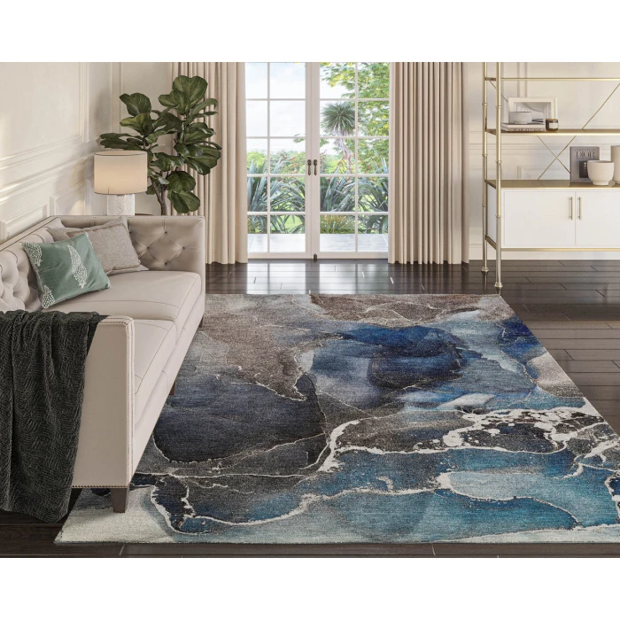 Dalyn Luxury Washable Odyssey OY3 Blue 9' x 12' Rug