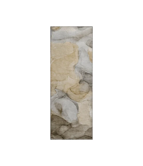 Dalyn Luxury Washable Odyssey OY4 Taupe 2'3" x 7'6" Runner Rug