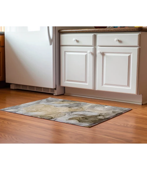 Dalyn Luxury Washable Odyssey OY4 Taupe 1'8" x 2'6" Rug