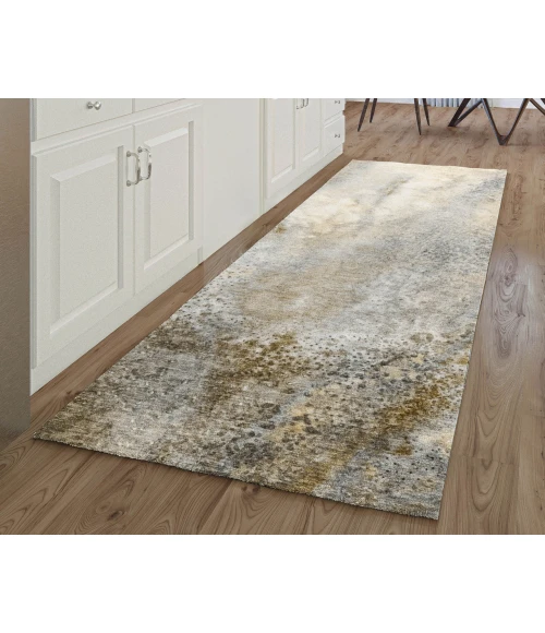 Dalyn Luxury Washable Odyssey OY5 Taupe 2'3" x 7'6" Runner Rug