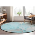 Dalyn Luxury Washable Odyssey OY7 Teal 8' x 8' Round Rug