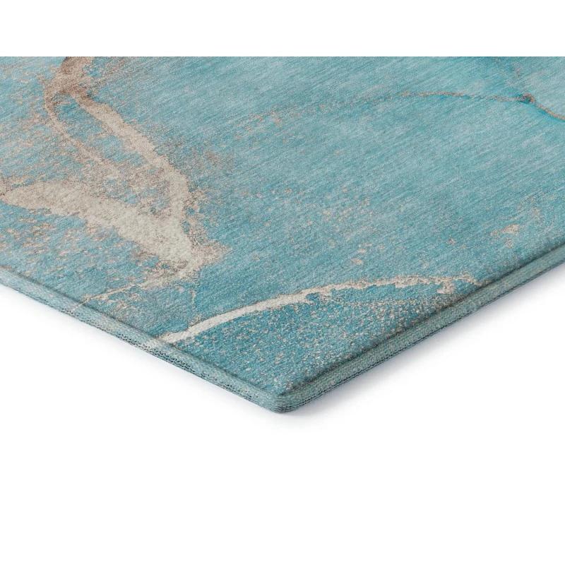 Dalyn Luxury Washable Odyssey OY7 Teal 2'3" x 7'6" Runner Rug