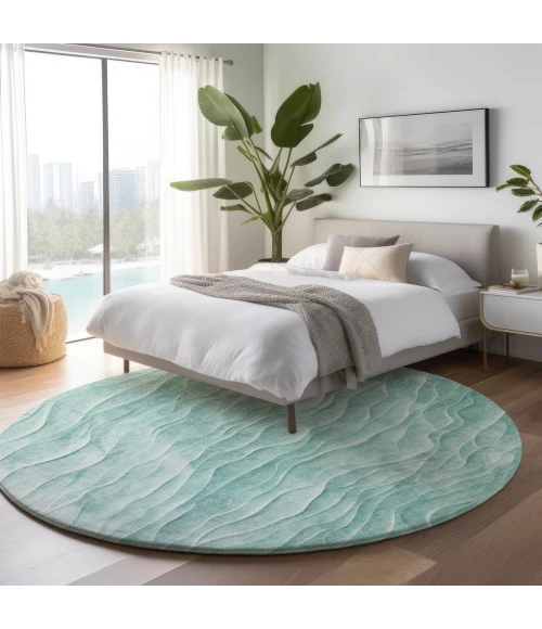 Dalyn Pacifica Teal PA1 8ft. x 8ft. Rug