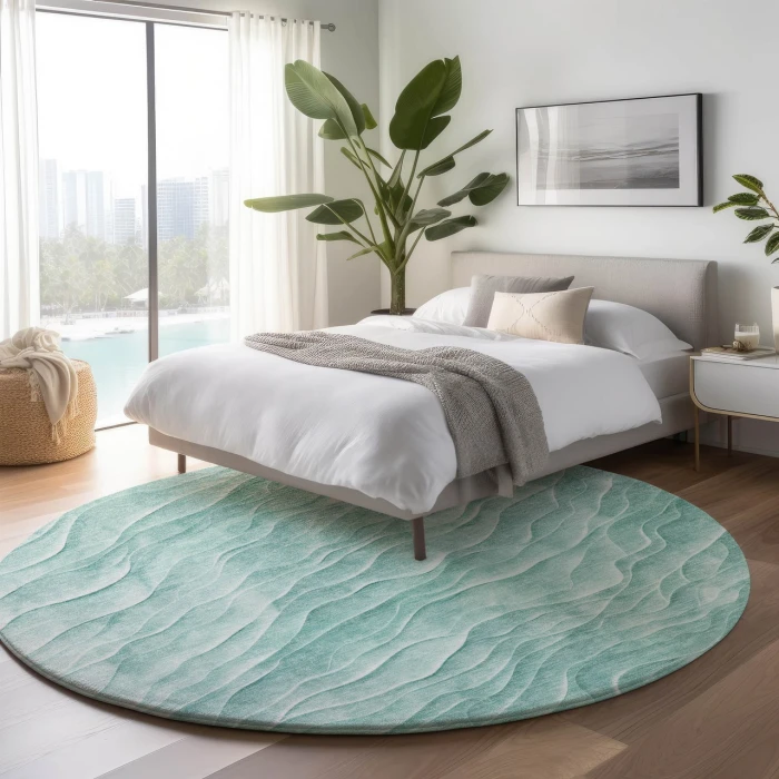 Dalyn Pacifica Teal PA1 8ft. x 8ft. Rug