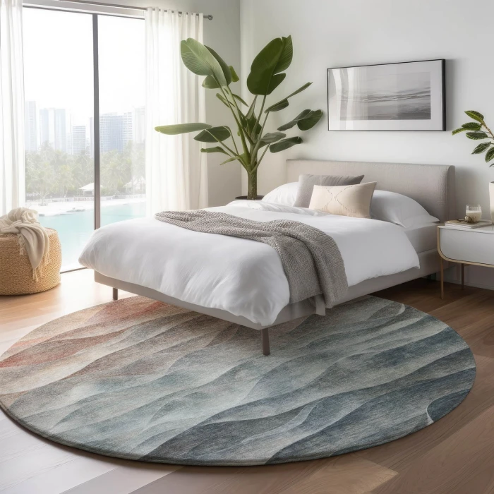 Dalyn Pacifica Teal PA2 8ft. x 8ft. Rug