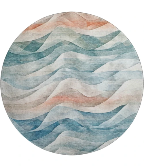 Dalyn Pacifica Teal PA3 8ft. x 8ft. Rug