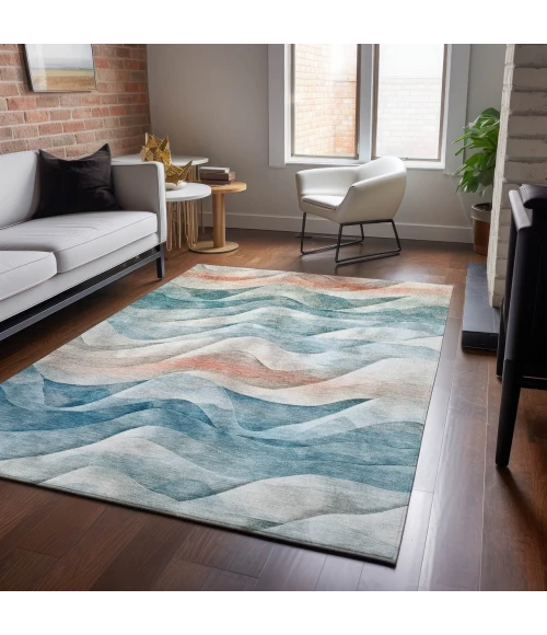 Dalyn Pacifica Teal PA3 9ft. x 12ft. Rug
