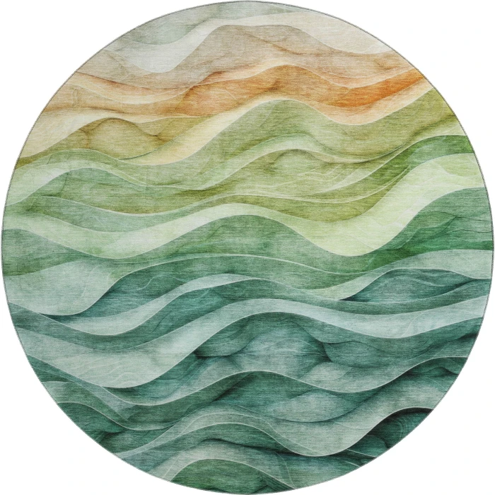 Dalyn Pacifica Teal PA4 8ft. x 8ft. Rug
