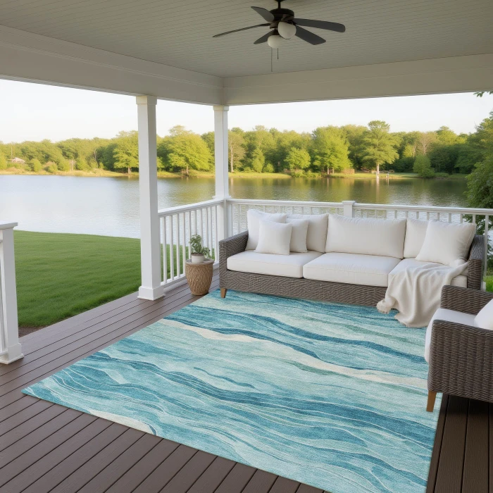 Dalyn Pacifica Teal PA6 8ft. x 10ft. Rug