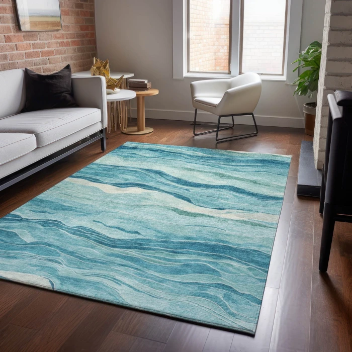Dalyn Pacifica Teal PA6 8ft. x 10ft. Rug