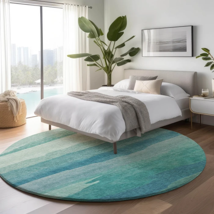 Dalyn Pacifica Teal PA9 8ft. x 8ft. Rug