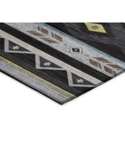 Dalyn Indoor/Outdoor Phoenix PH3 Black Washable 2'6" x 3'10" Rug