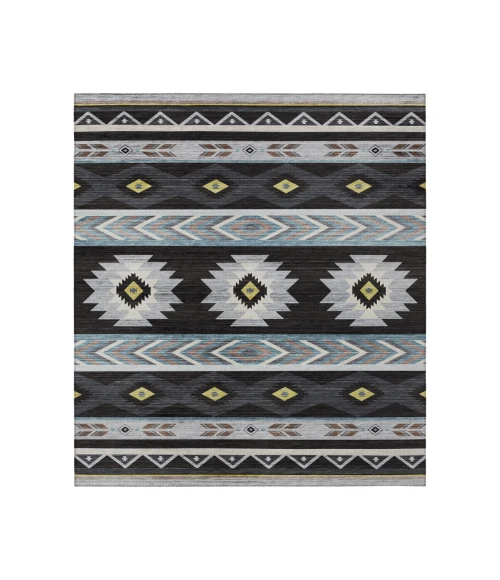 Dalyn Indoor/Outdoor Phoenix PH3 Black Washable 2'6" x 3'10" Rug