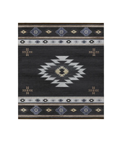 Dalyn Indoor/Outdoor Phoenix PH4 Black Washable 2'6" x 3'10" Rug