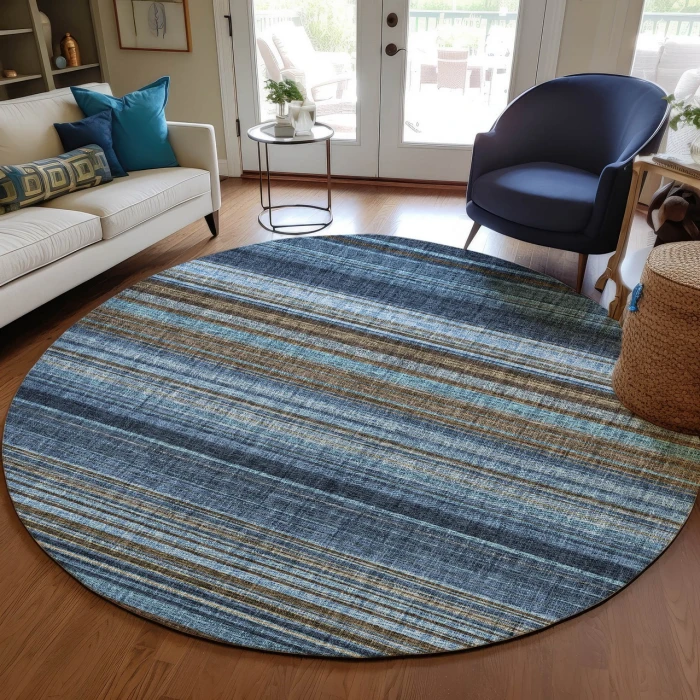 Dalyn Portico Blue PO2 8ft. x 8ft. Rug