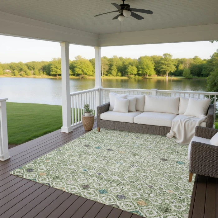 Dalyn Portico Green PO4 10ft. x 14ft. Rug