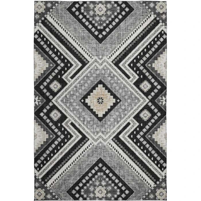 Dalyn Portico Black PO5 5ft. x 7ft.6in. Rug