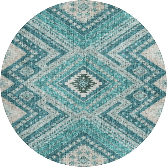 Dalyn Portico Teal PO5 8ft. x 8ft. Rug