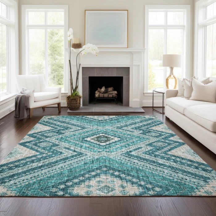 Dalyn Portico Teal PO5 9ft. x 12ft. Rug
