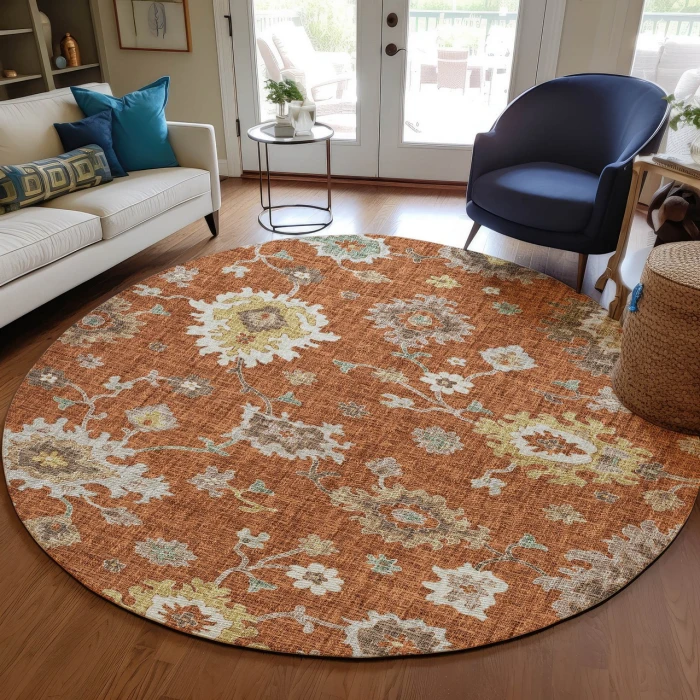 Dalyn Portico Orange PO6 8ft. x 8ft. Rug