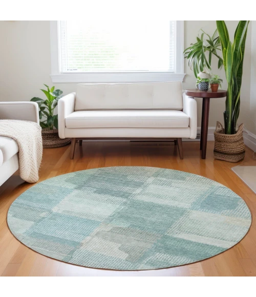Dalyn Ravenna Teal RN10 8ft. x 8ft. Rug