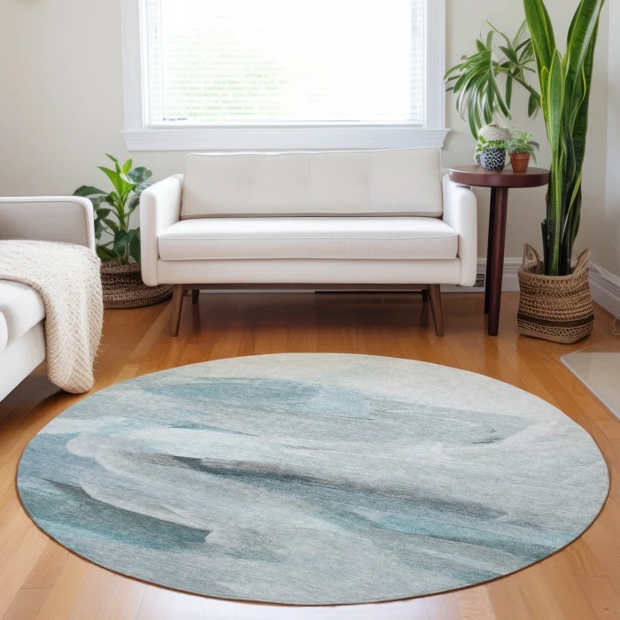 Dalyn Ravenna Teal RN11 8ft. x 8ft. Rug