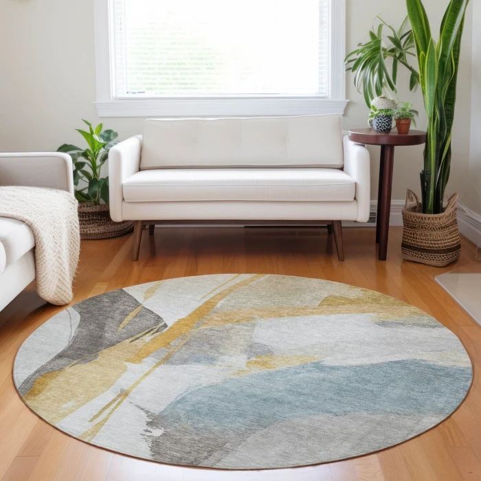 Dalyn Ravenna Gold RN7 8ft. x 8ft. Rug