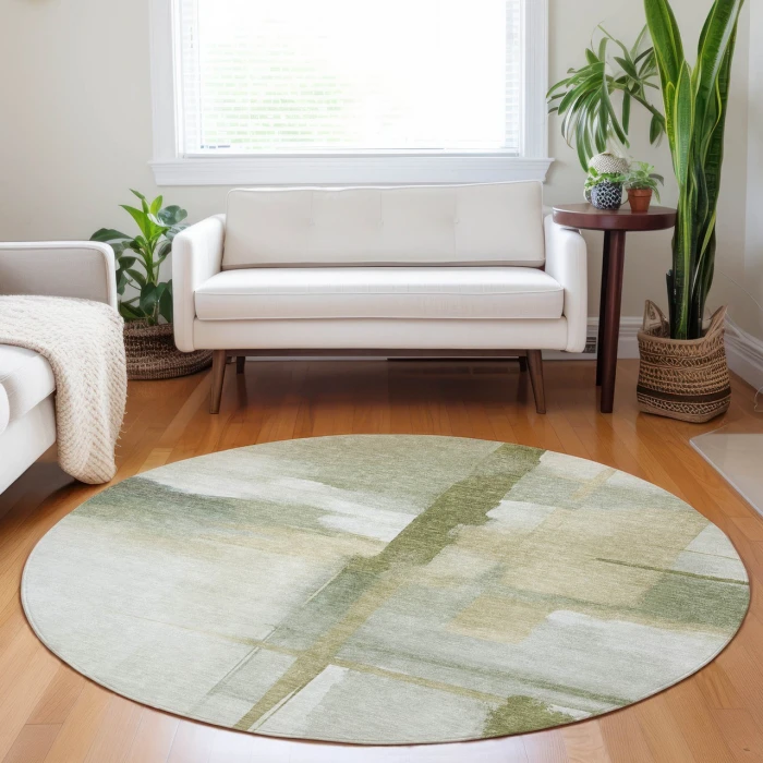 Dalyn Ravenna Green RN9 8ft. x 8ft. Rug