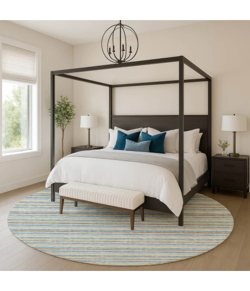 Dalyn Soft Essentials Blue SE2 8ft. x 8ft. Rug