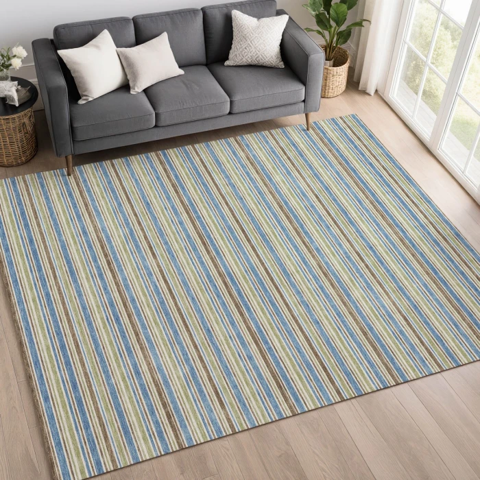 Dalyn Soft Essentials Blue SE2 9ft. x 12ft. Rug