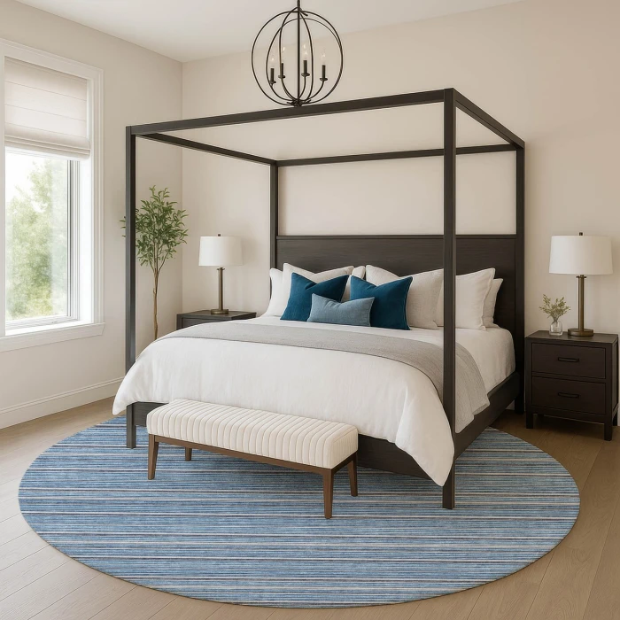 Dalyn Soft Essentials Blue SE2 8ft. x 8ft. Rug