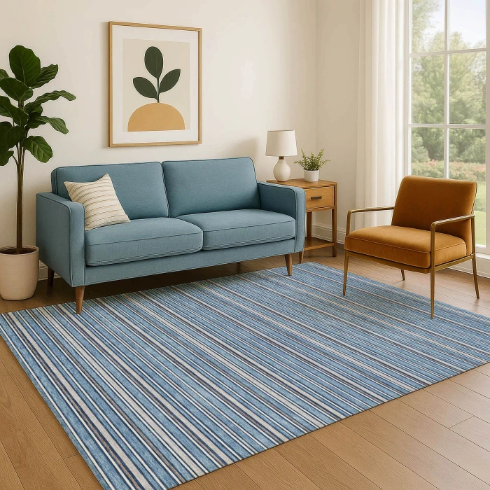 Dalyn Soft Essentials Blue SE2 9ft. x 12ft. Rug