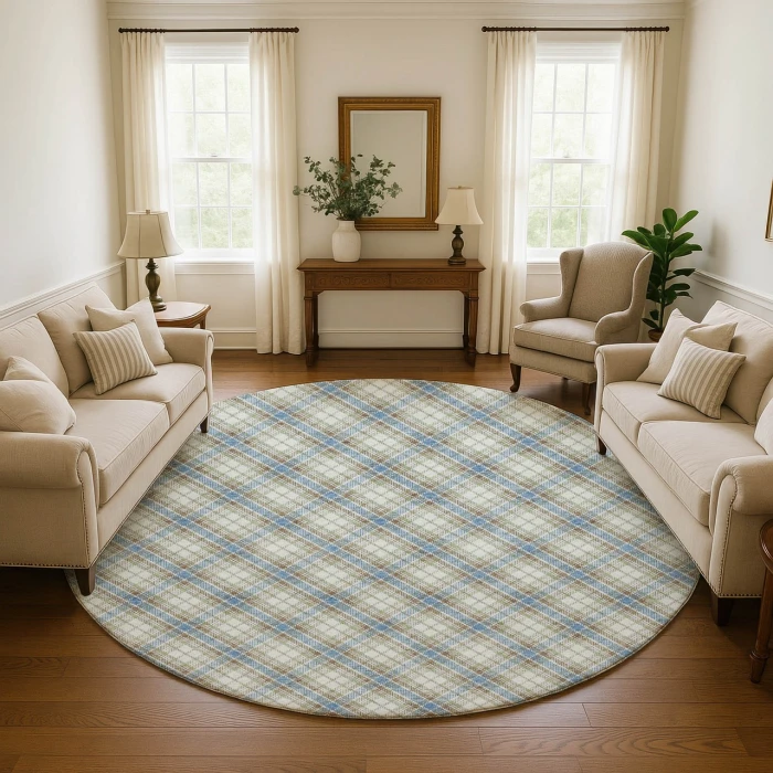 Dalyn Soft Essentials Blue SE3 8ft. x 8ft. Rug