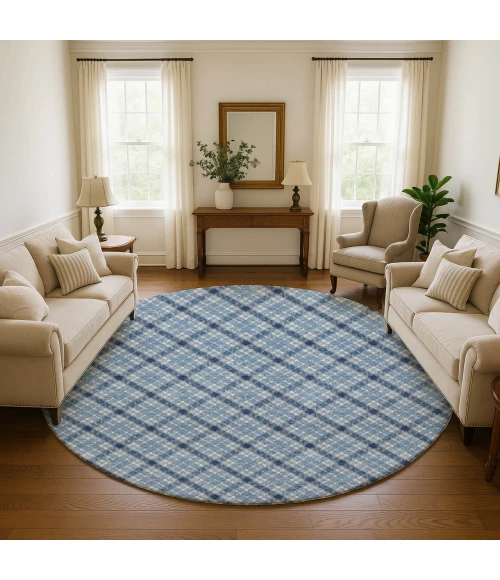 Dalyn Soft Essentials Blue SE3 8ft. x 8ft. Rug