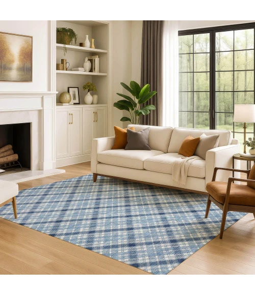 Dalyn Soft Essentials Blue SE3 10ft. x 14ft. Rug