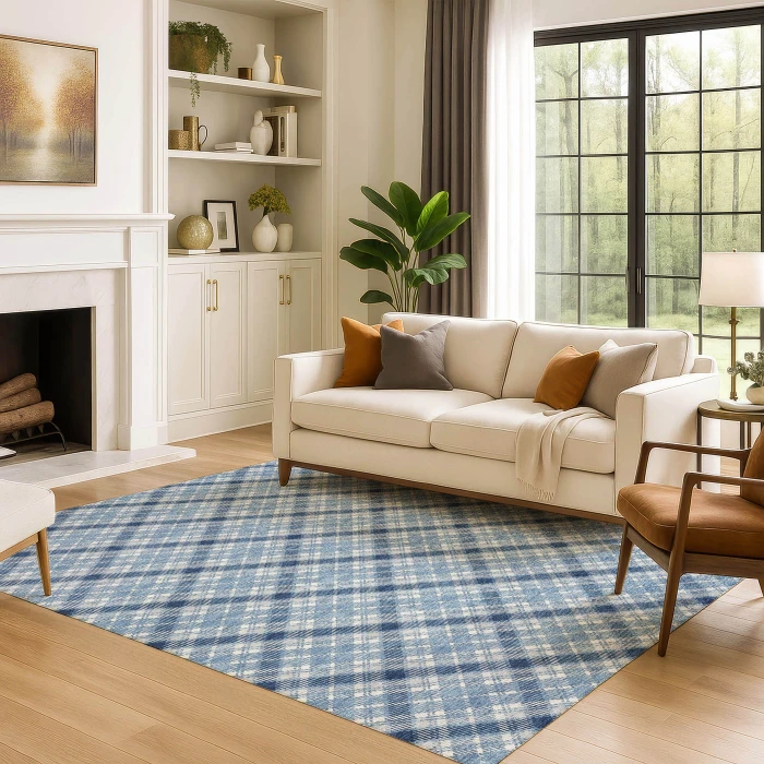 Dalyn Soft Essentials Blue SE3 2ft.6in. x 3ft.10in. Rug