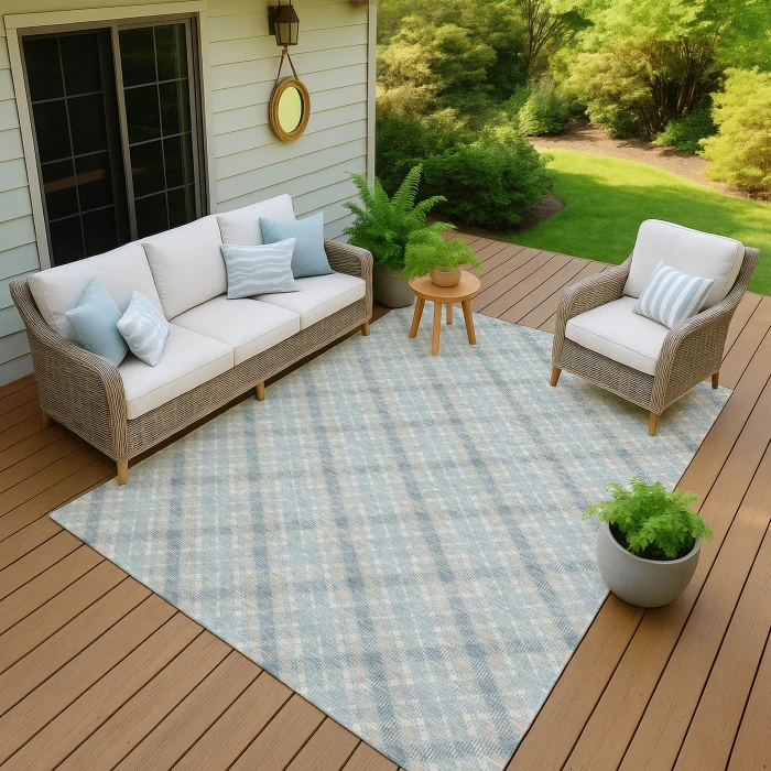 Dalyn Soft Essentials Blue SE3 8ft. x 10ft. Rug