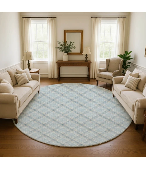 Dalyn Soft Essentials Blue SE3 8ft. x 8ft. Rug