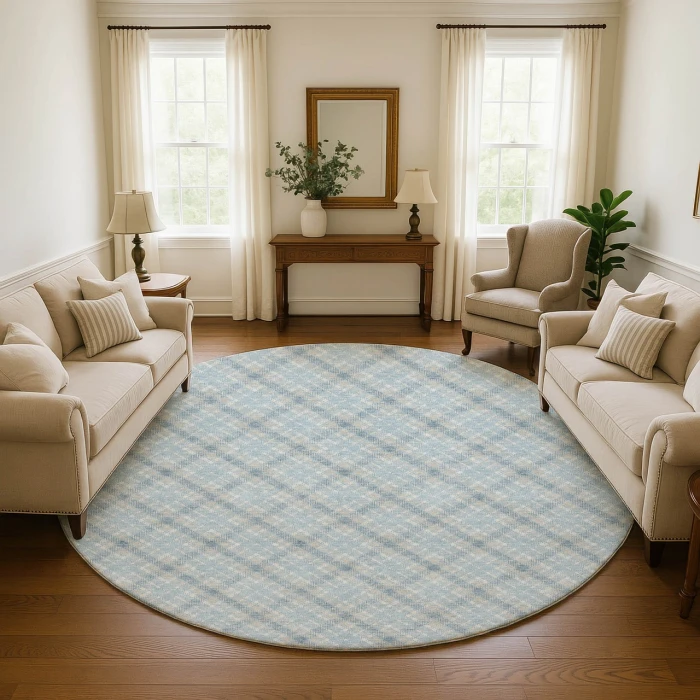 Dalyn Soft Essentials Blue SE3 8ft. x 8ft. Rug