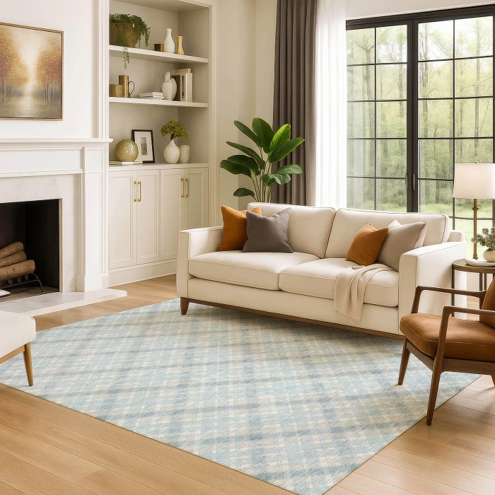 Dalyn Soft Essentials Blue SE3 8ft. x 10ft. Rug