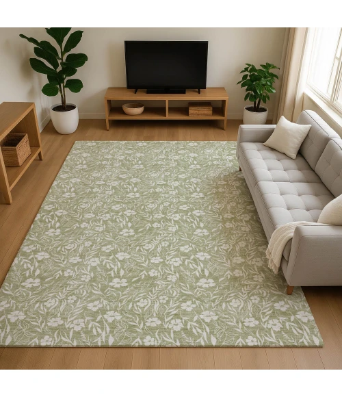 Dalyn Soft Essentials Green SE4 9ft. x 12ft. Rug