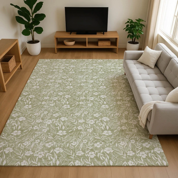 Dalyn Soft Essentials Green SE4 9ft. x 12ft. Rug